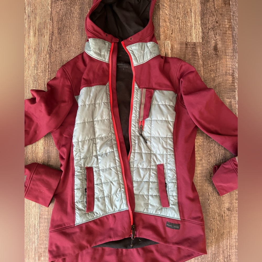 Pearl Izumi teal and red Hooded Jacket